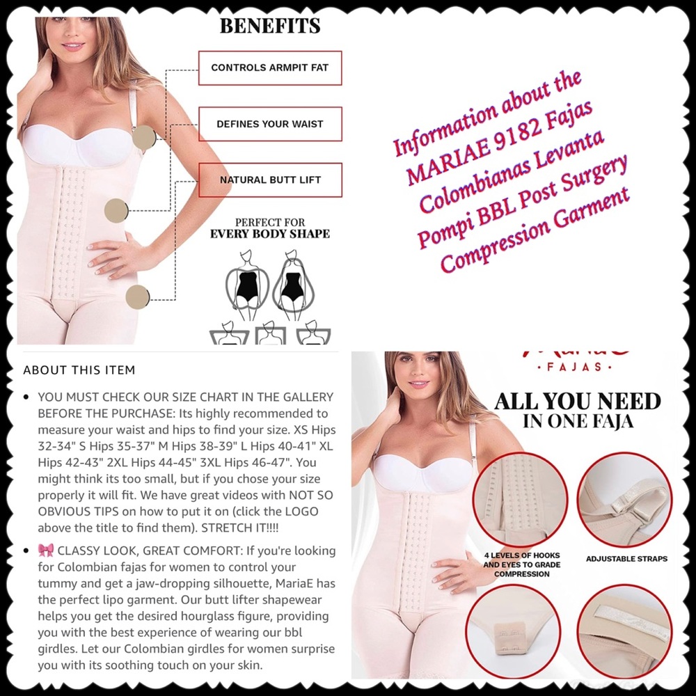 Fajas Colombianas. Surgery Compression Garment